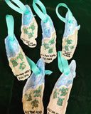 Hilton Head Hand Painted Oyster Shell Ornaments with Turtles